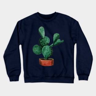 "Don't be a prick" cactus watercolor painting Crewneck Sweatshirt